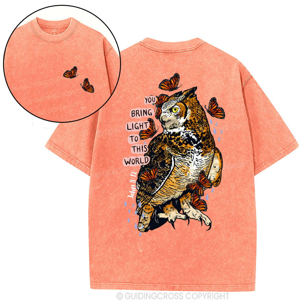 You Bring Light To This World Christian Washed T-Shirt