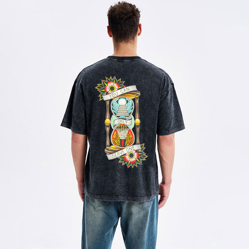 You Can Serve One Christian Washed T-Shirt