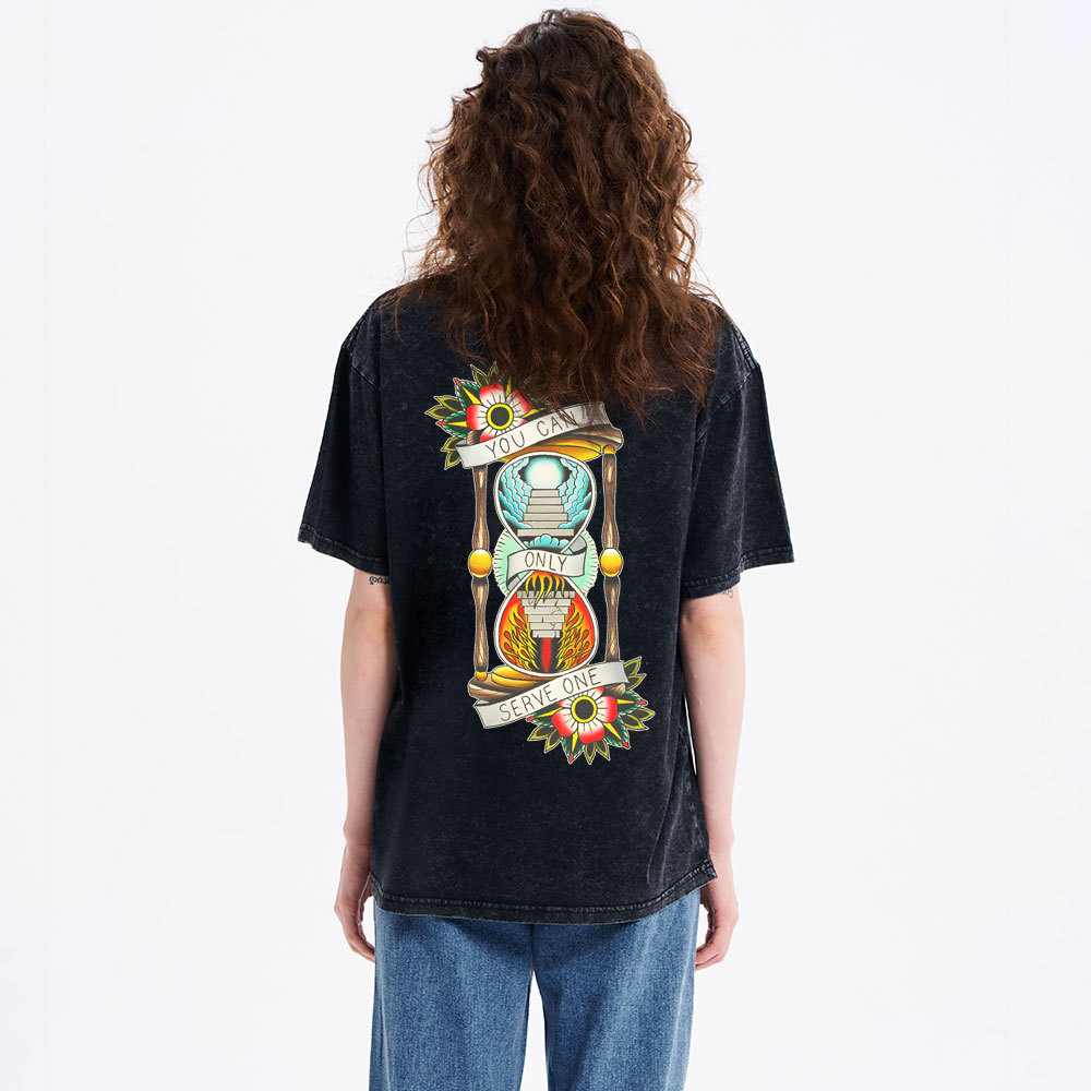 You Can Serve One Christian Washed T-Shirt