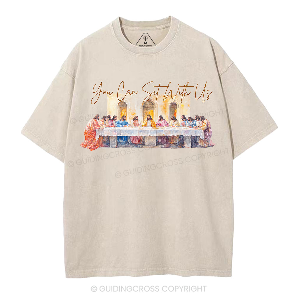 You Can Sit With Us Christian Washed T-Shirt