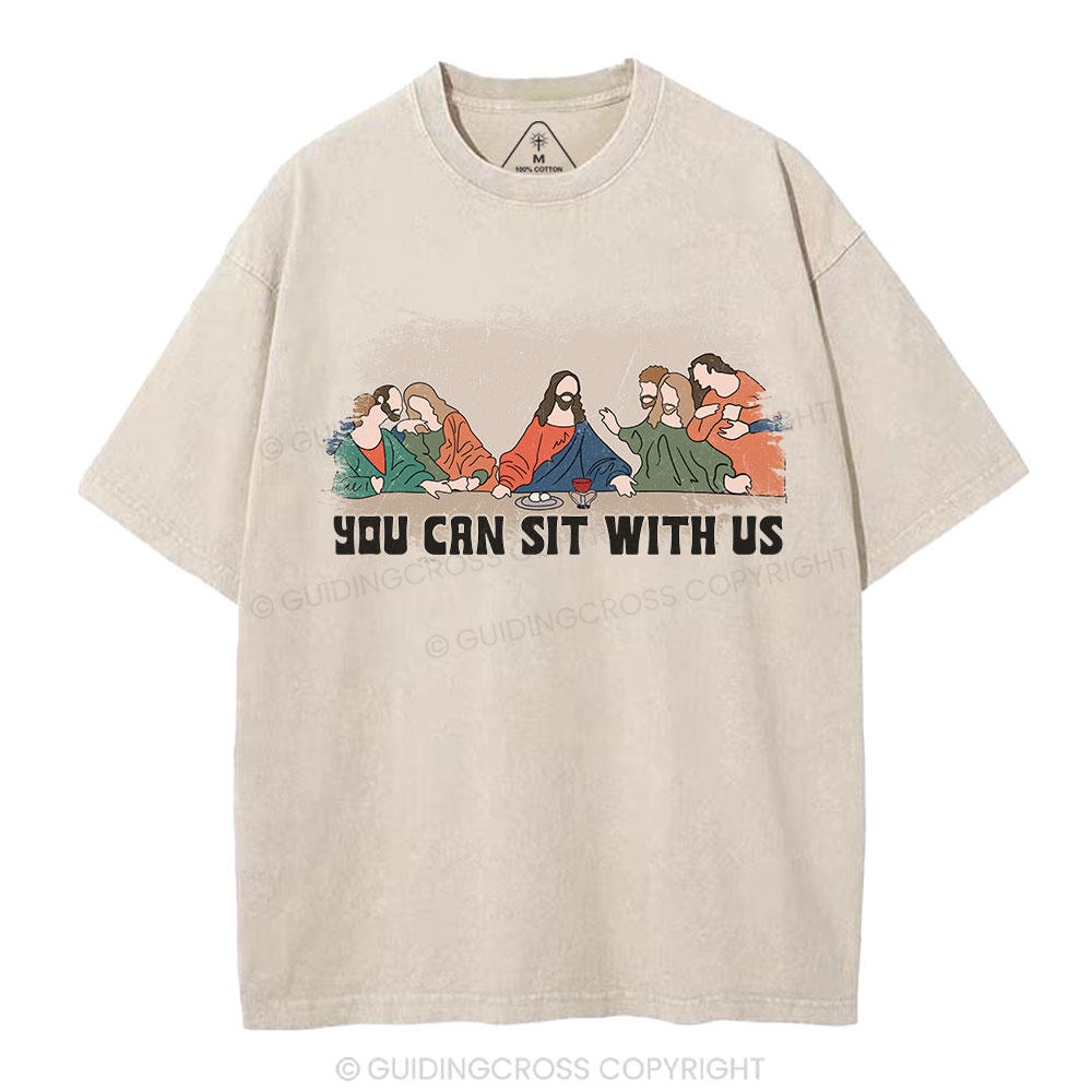 You Can Sit With Us Christian Washed T-Shirt