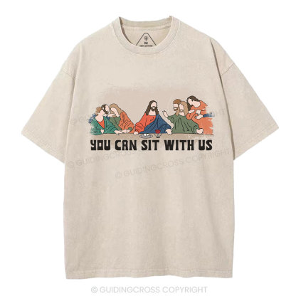 You Can Sit With Us Christian Washed T-Shirt