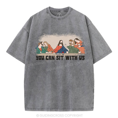 You Can Sit With Us Christian Washed T-Shirt