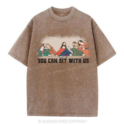 You Can Sit With Us Christian Washed T-Shirt