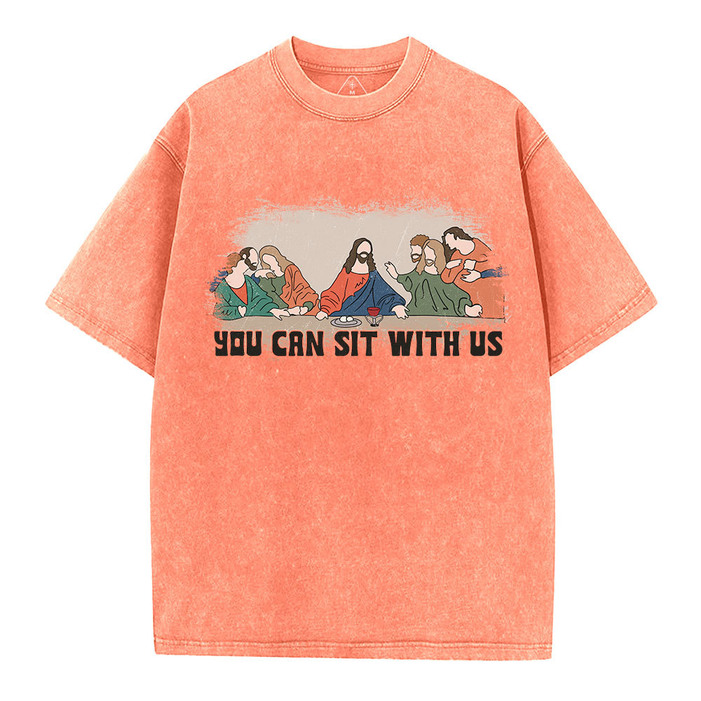 You Can Sit With Us Christian Washed T-Shirt