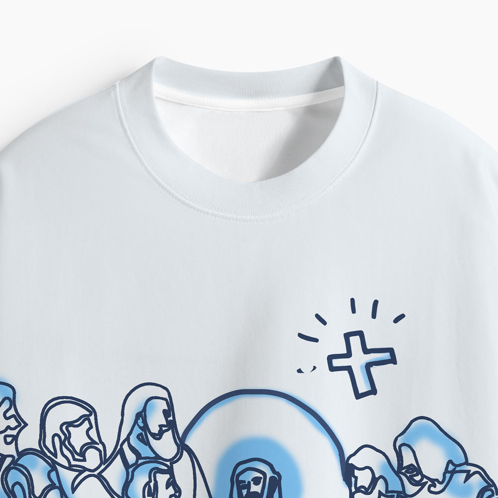 You Can Sit With Us Oversized All-Over Print Christian T-Shirt