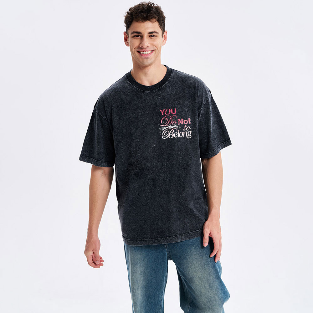 You Do Not Belong The World Christian Washed T-Shirt