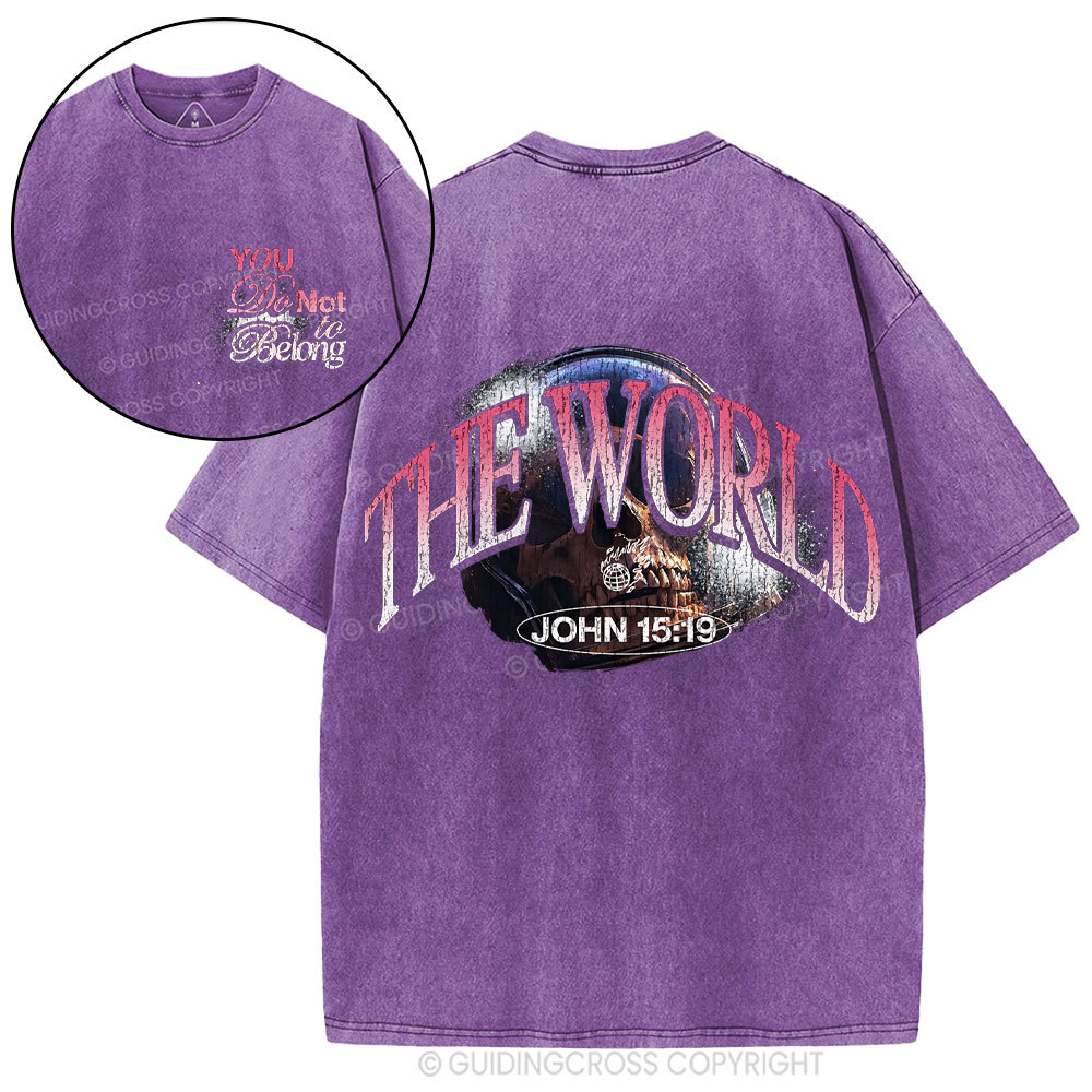 You Do Not Belong The World Christian Washed T-Shirt