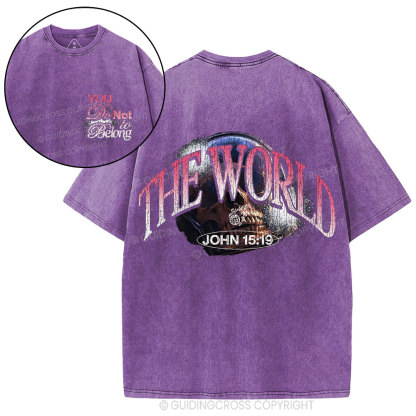 You Do Not Belong The World Christian Washed T-Shirt