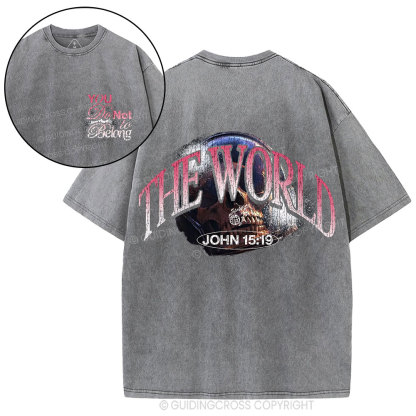 You Do Not Belong The World Christian Washed T-Shirt