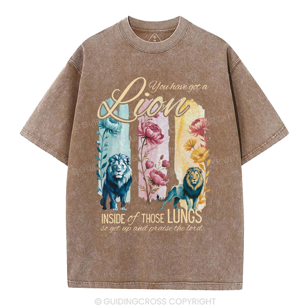 You Have Got A Lion Inside Of Those Lungs Christian Washed T-Shirt