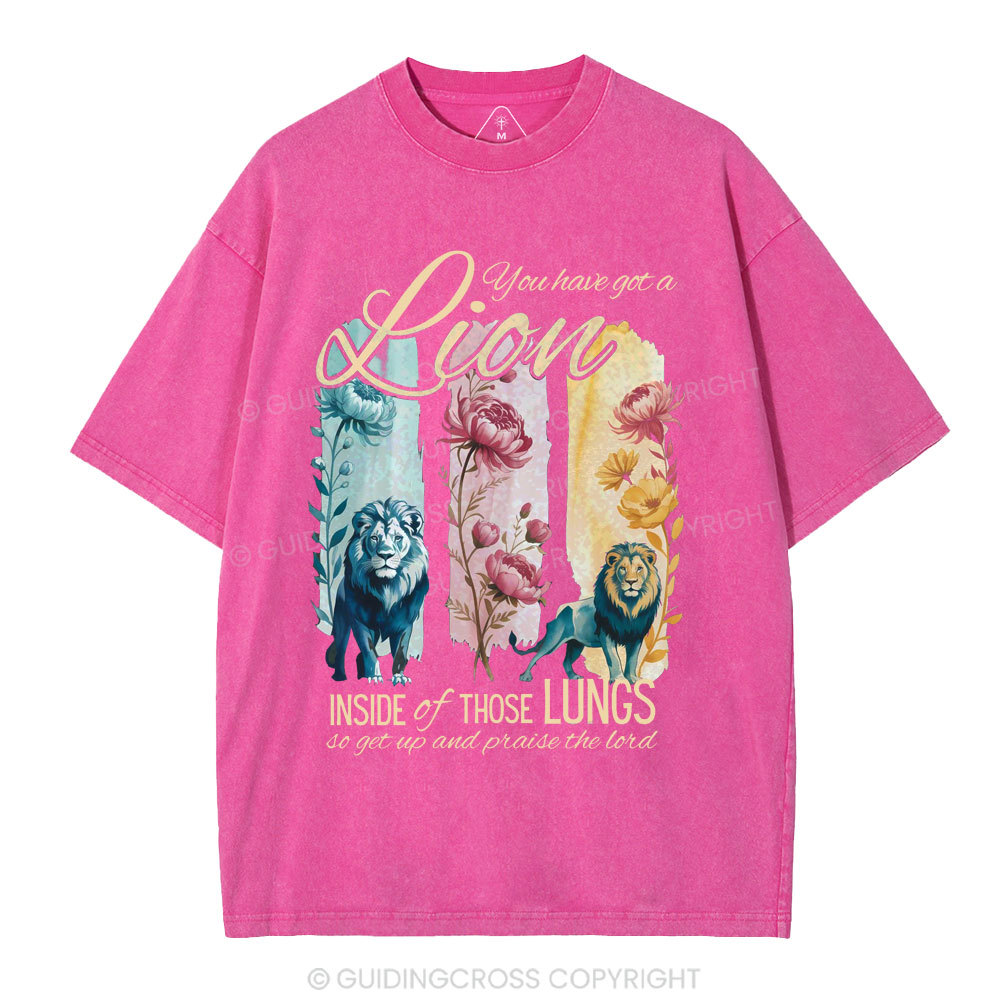 You Have Got A Lion Inside Of Those Lungs Christian Washed T-Shirt