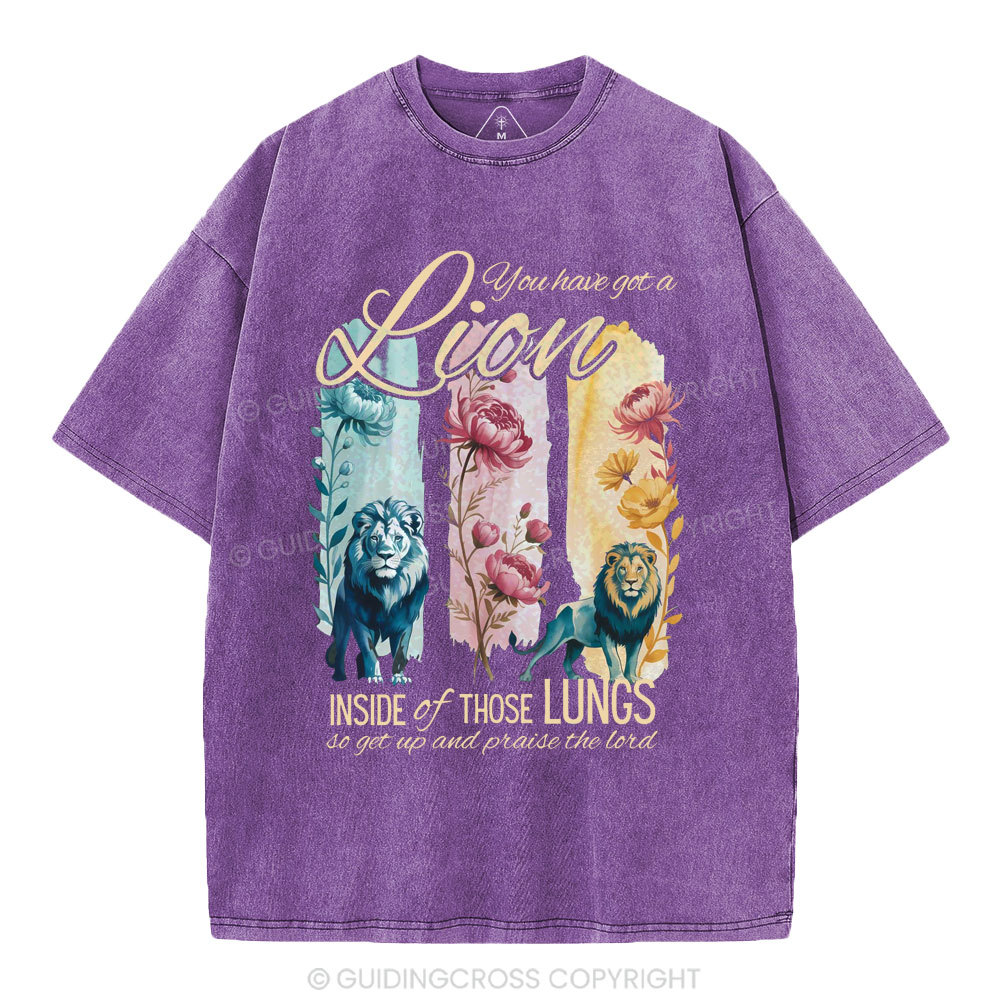 You Have Got A Lion Inside Of Those Lungs Christian Washed T-Shirt