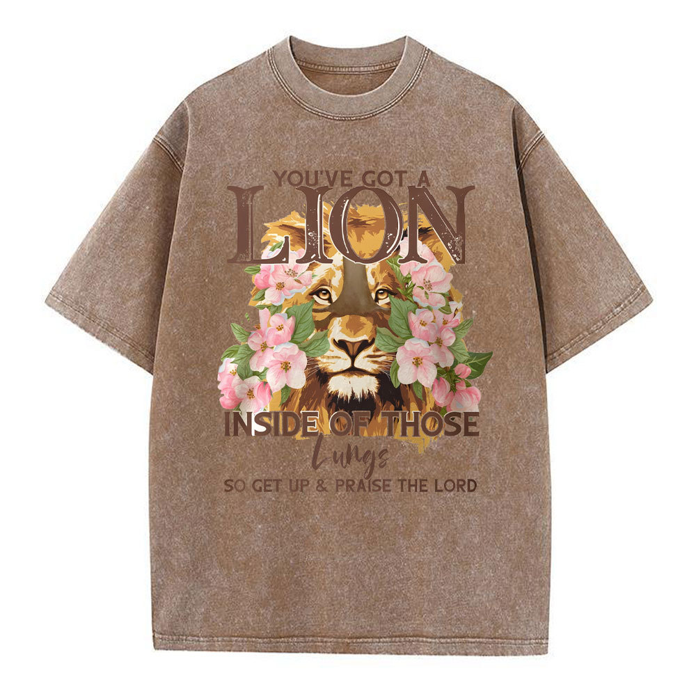 You Have Got A lion Inside Of Those Lungs Christian Washed T-Shirt