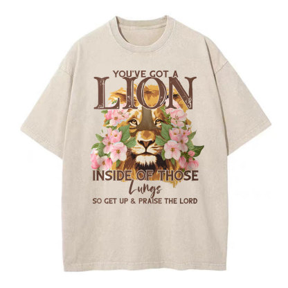 You Have Got A lion Inside Of Those Lungs Christian Washed T-Shirt