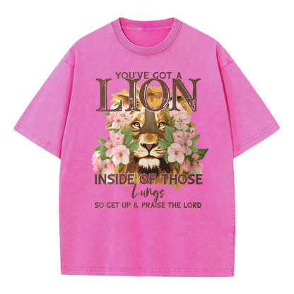 You Have Got A lion Inside Of Those Lungs Christian Washed T-Shirt