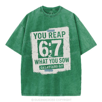 You Reap What You Sow Chrsitian Washed T-Shirt