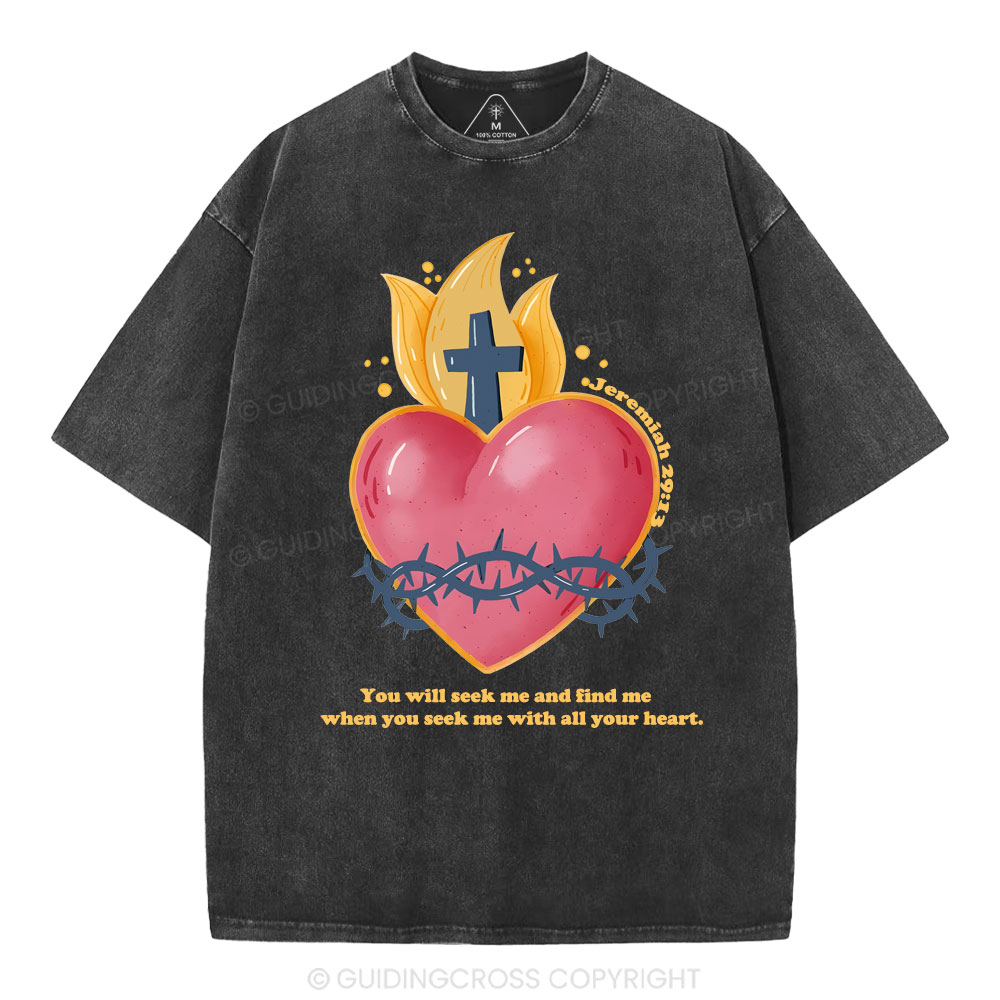 You Seek Me Christian Washed T-Shirt