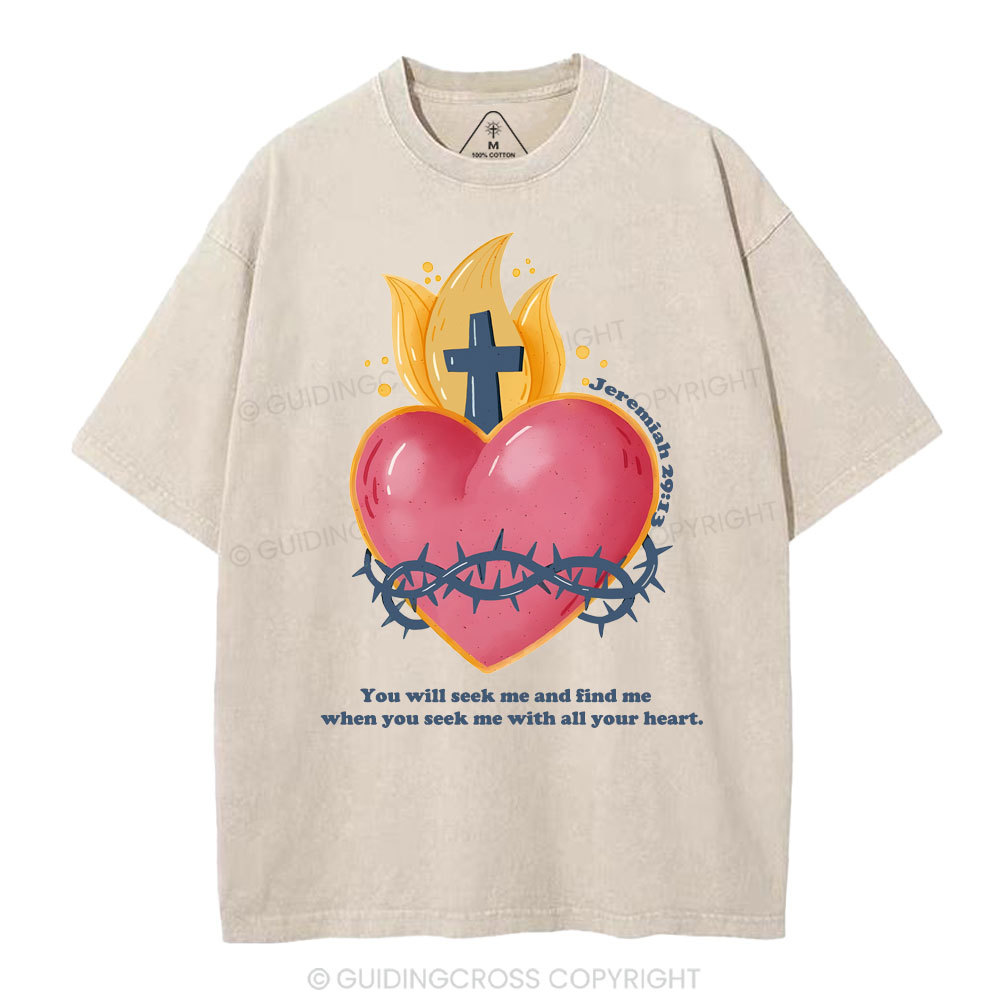 You Seek Me Christian Washed T-Shirt
