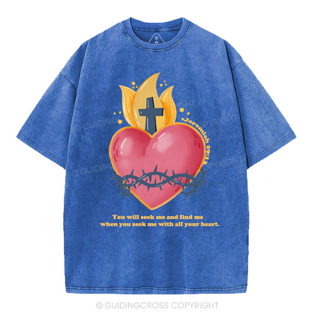 You Seek Me Christian Washed T-Shirt