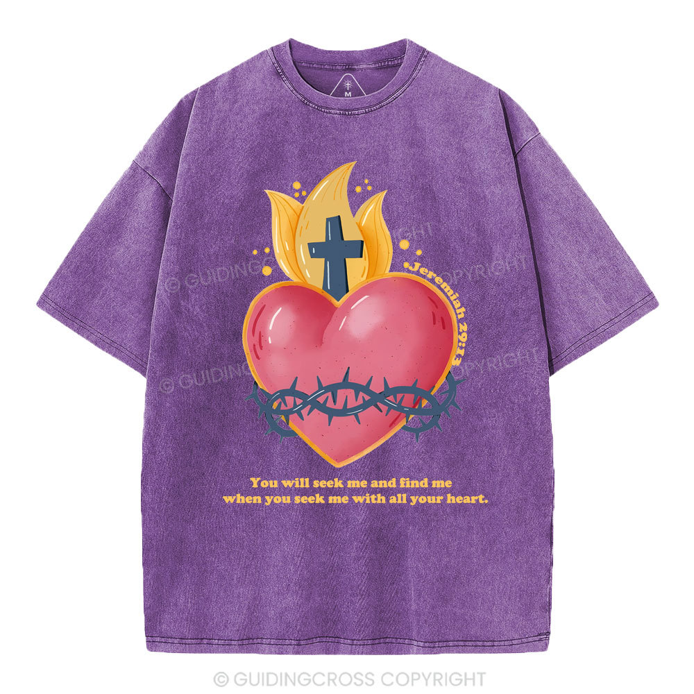 You Seek Me Christian Washed T-Shirt