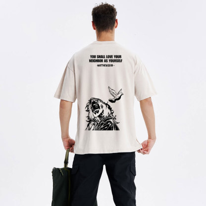 You Shall Love Your Neighbor Christian Washed T-Shirt