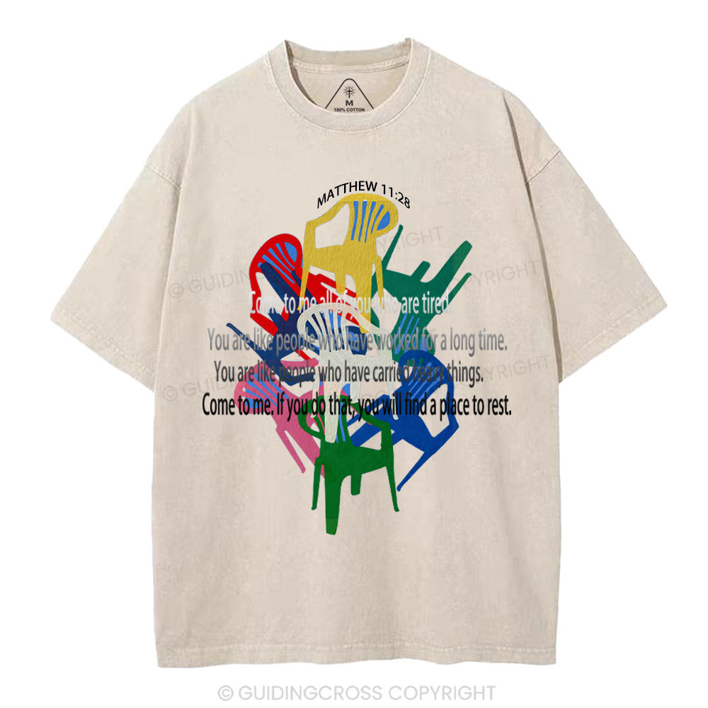 You Will Find A Place To Rest Christian Washed T-Shirt