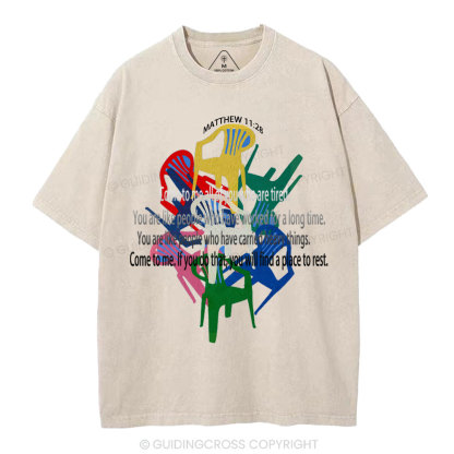 You Will Find A Place To Rest Christian Washed T-Shirt