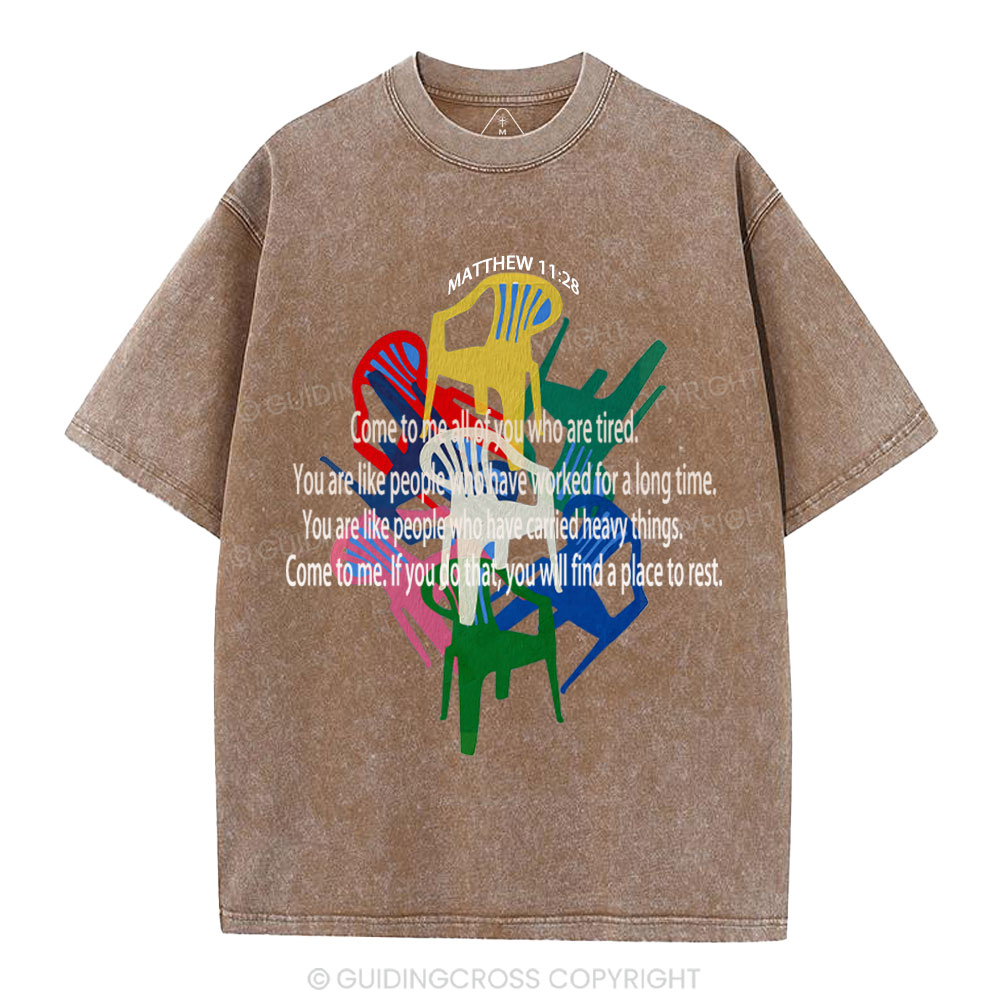 You Will Find A Place To Rest Christian Washed T-Shirt