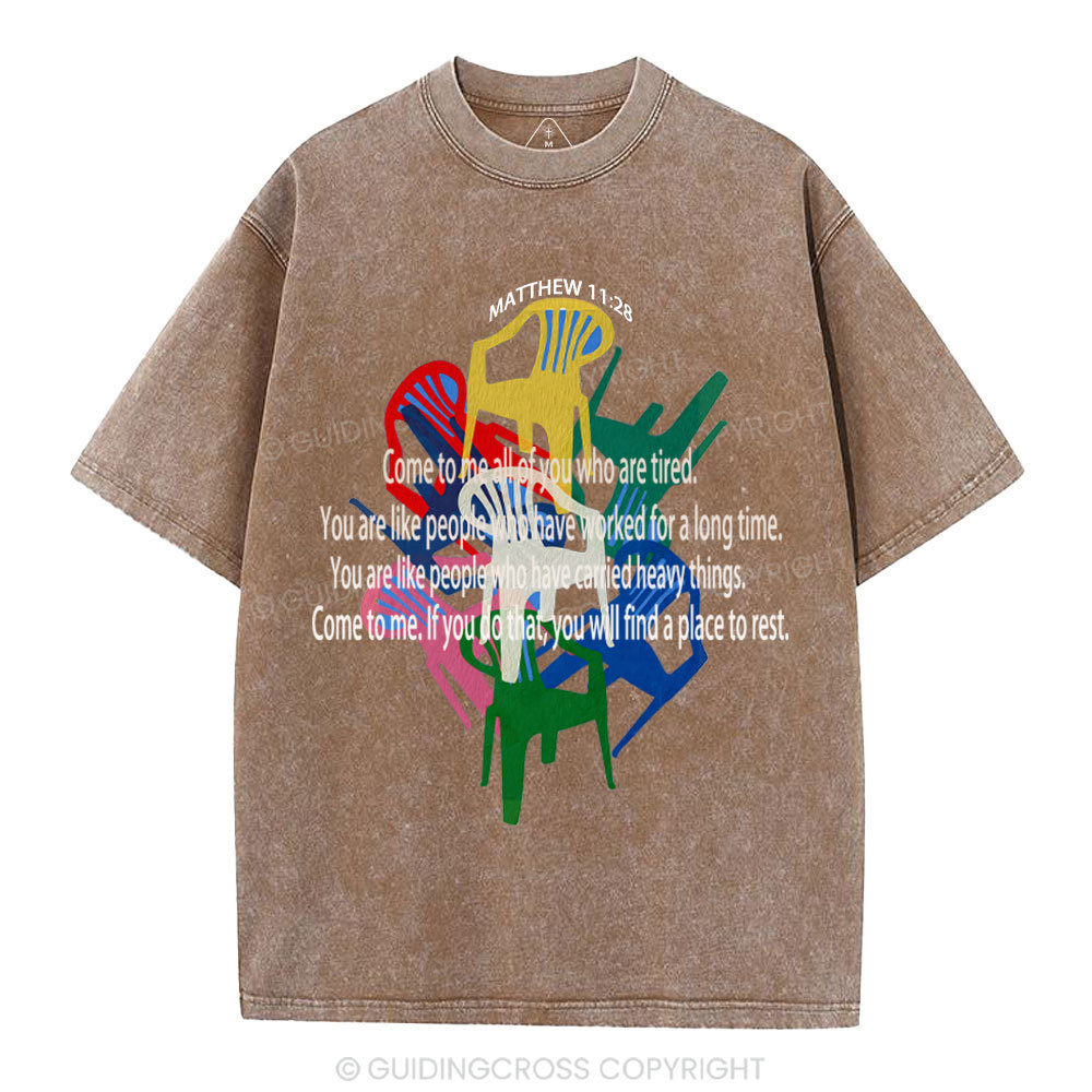 You Will Find A Place To Rest Christian Washed T-Shirt