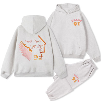 You Will Not Fear Christian Fleece Hoodie Set