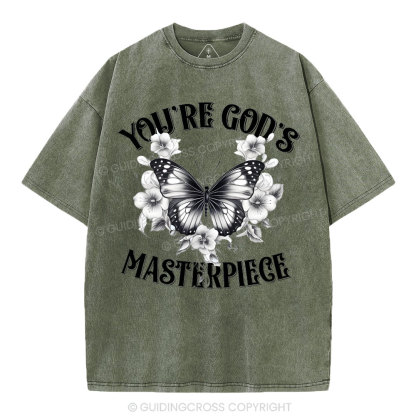 You're God's Masterpieces Christian Washed T-Shirt