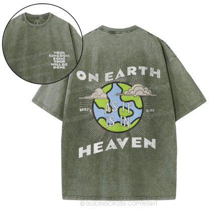 Your Kingdom Come Your Will Be Done Christian Washed T-Shirt