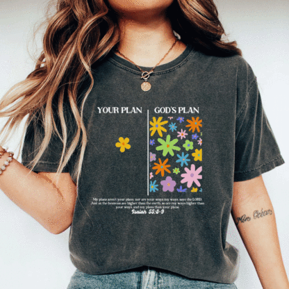 Your Plan And God's Plan Christian Washed T-Shirt