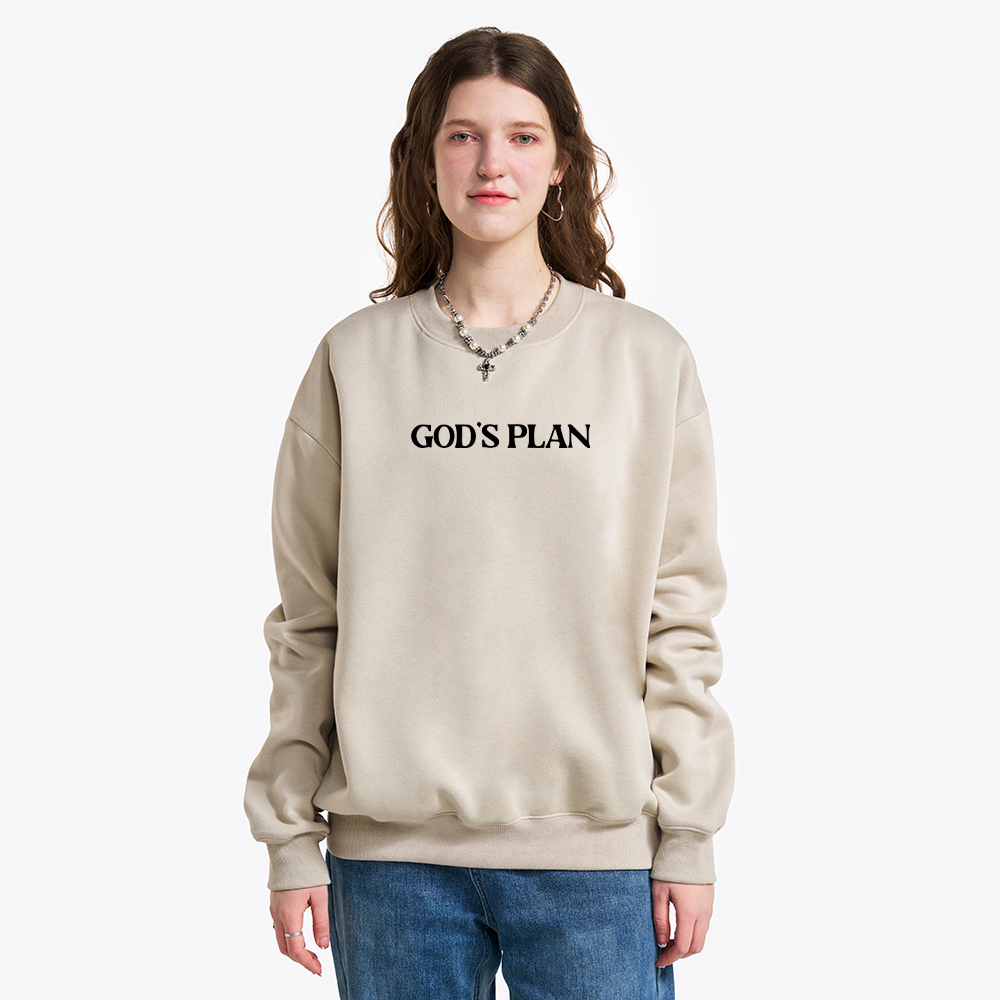 Your Plan And God's Plan Christian Fleece Sweatshirt