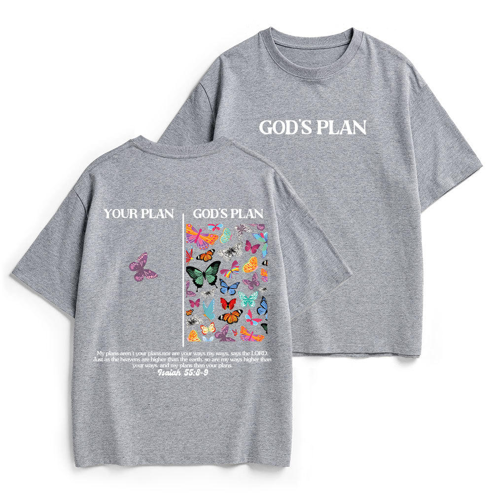 Your Plan And God's Plan Christian Heavy Cotton T-Shirt