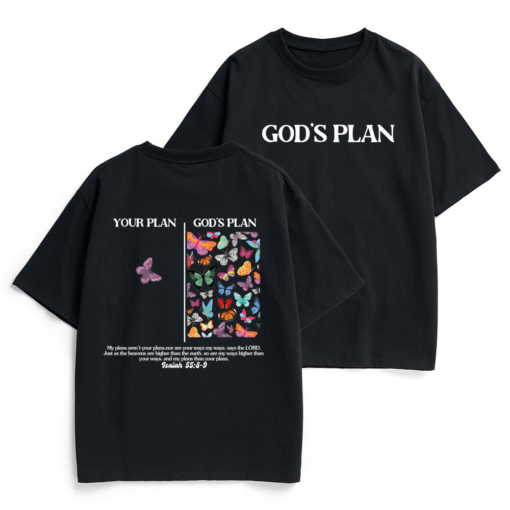 Your Plan And God's Plan Christian Heavy Cotton T-Shirt