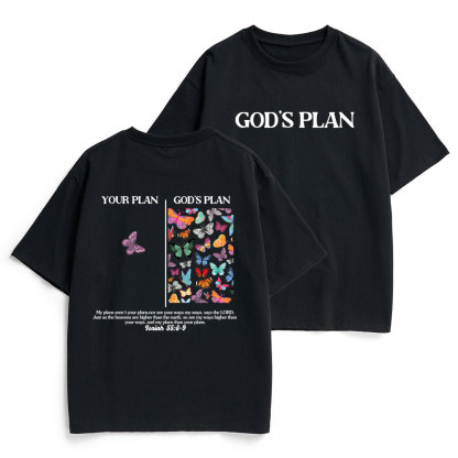 Your Plan And God's Plan Christian Heavy Cotton T-Shirt