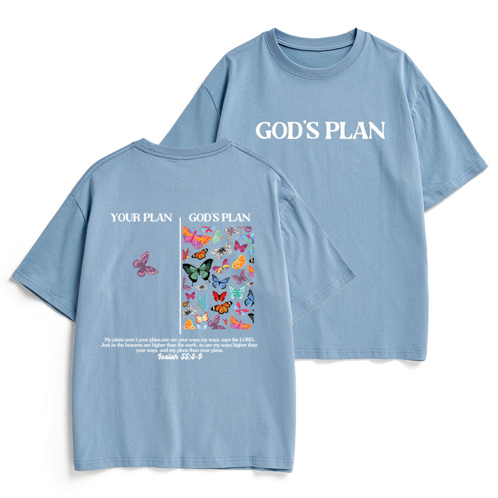 Your Plan And God's Plan Christian Heavy Cotton T-Shirt
