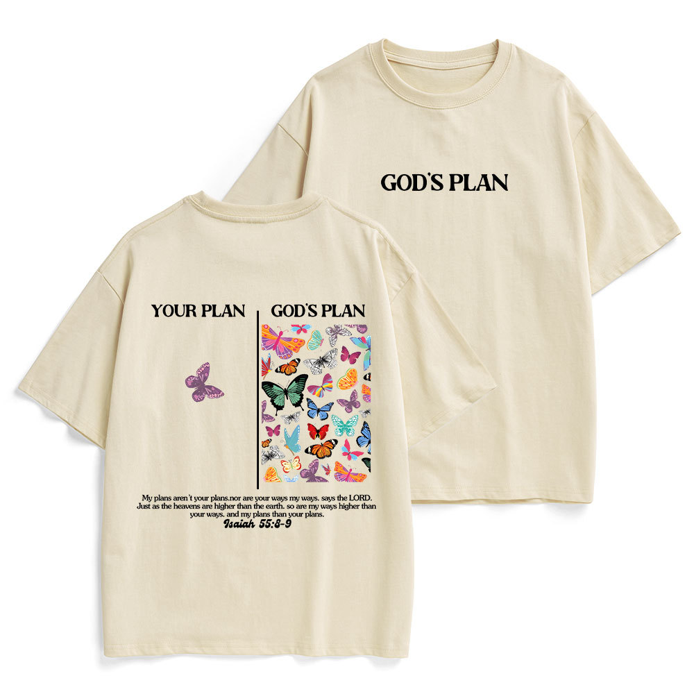Your Plan And God's Plan Christian Heavy Cotton T-Shirt