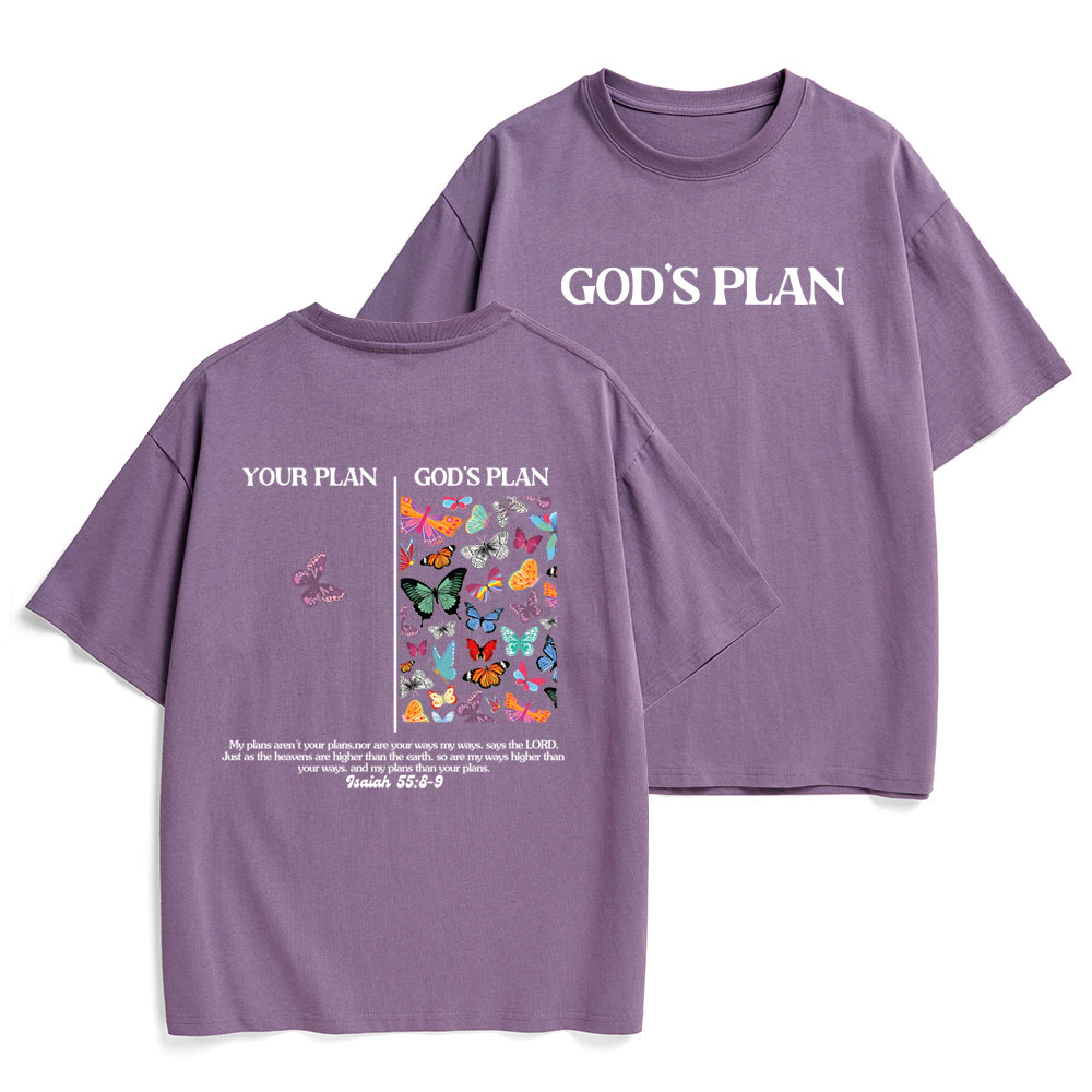 Your Plan And God's Plan Christian Heavy Cotton T-Shirt