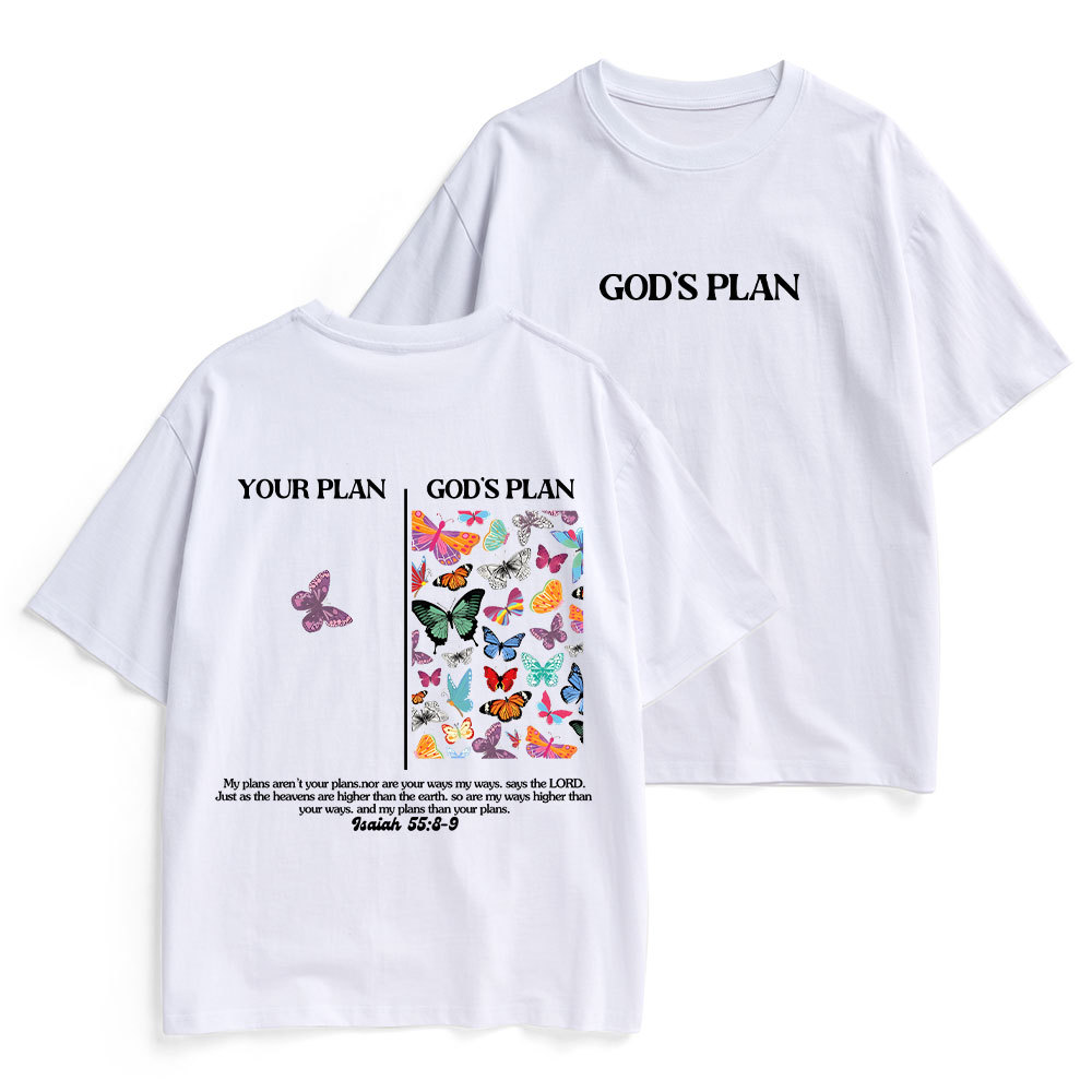 Your Plan And God's Plan Christian Heavy Cotton T-Shirt