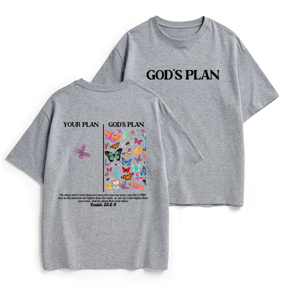 Your Plan And God's Plan Christian Heavy Cotton T-Shirt