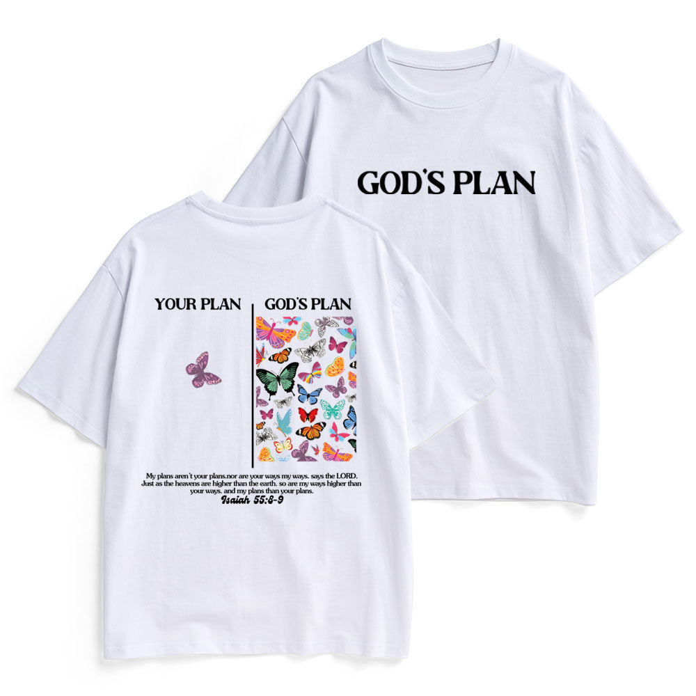 Your Plan And God's Plan Christian Heavy Cotton T-Shirt