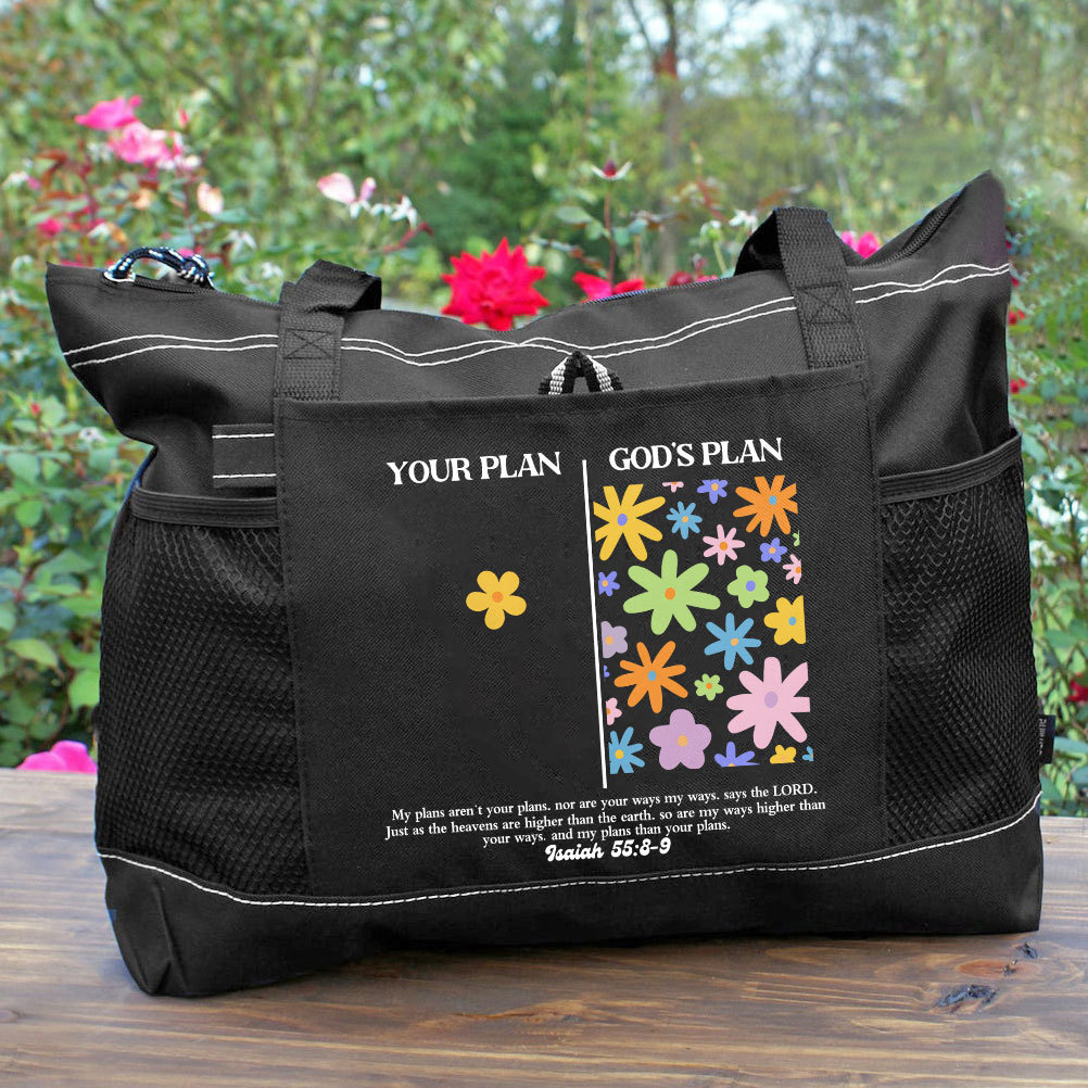 Your Plan And God's Plan Christian Tote Bag 