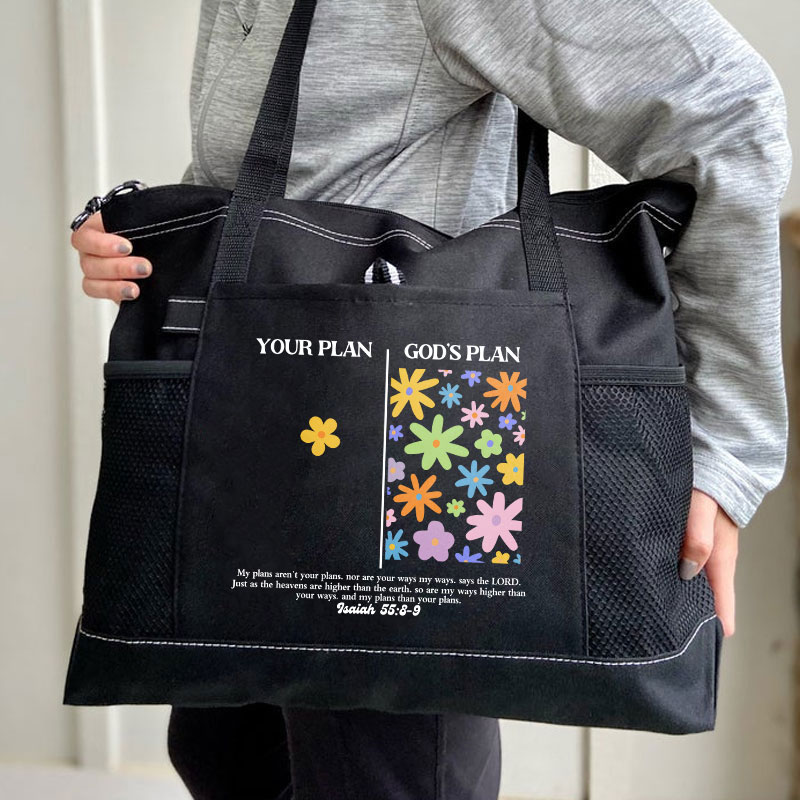 Your Plan And God's Plan Christian Tote Bag 