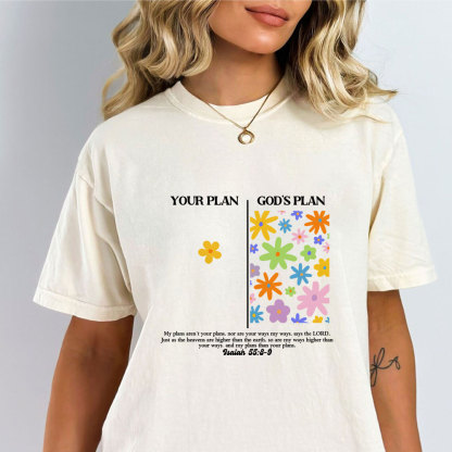 Your Plan God's Plan Boho Christian T-Shirt