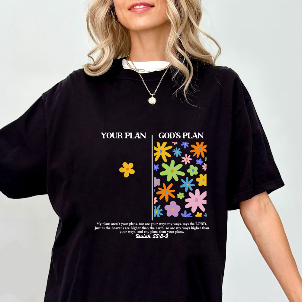 Your Plan God's Plan Boho Christian T-Shirt