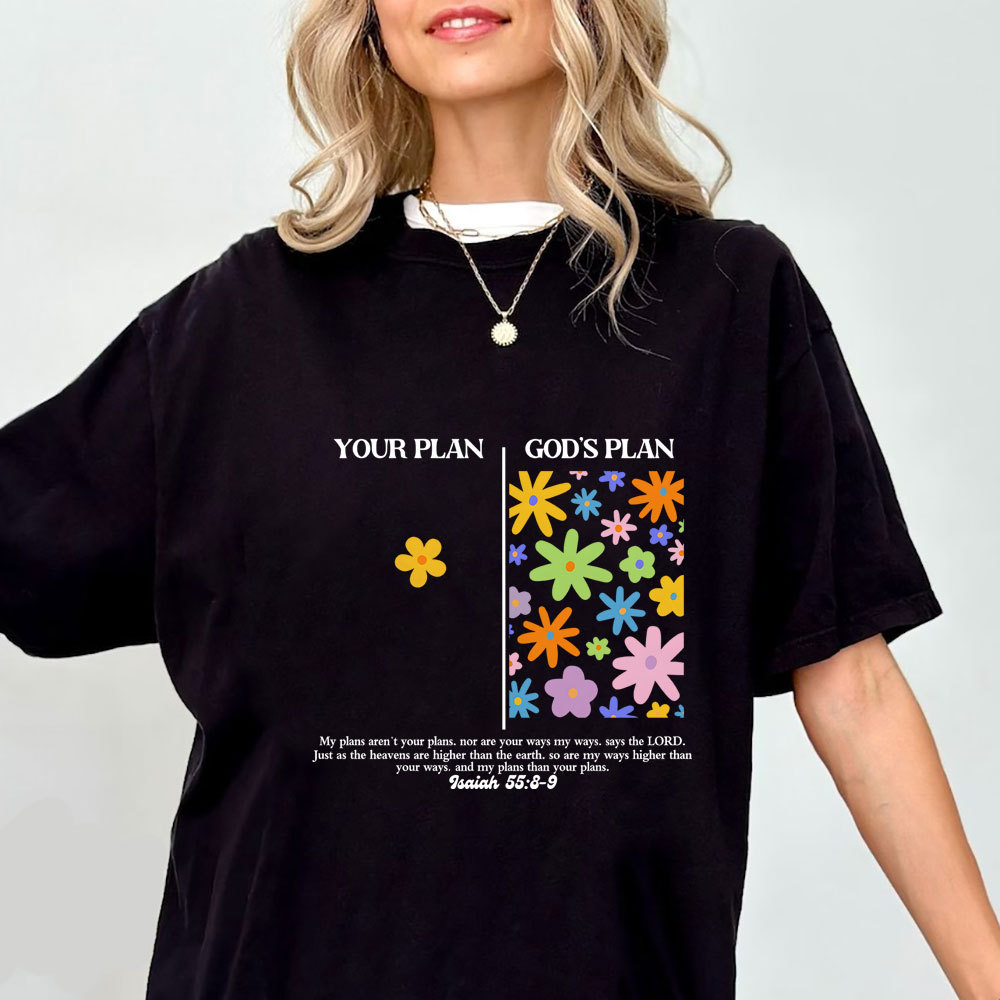 Your Plan God's Plan Boho Christian T-Shirt