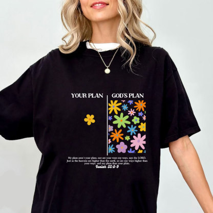 Your Plan God's Plan Boho Christian T-Shirt